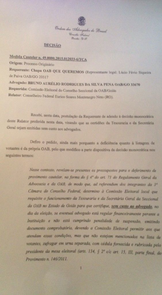 advogados podem votar