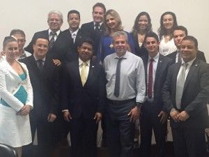 Representantes da subseção de Aparecida de Goiânia durante encontro no Judiciário