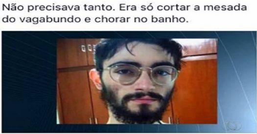 Post de promotor sobre jovem morto pelo pai causou polêmica