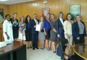 Advogadas durante reunião com presidente da OAB