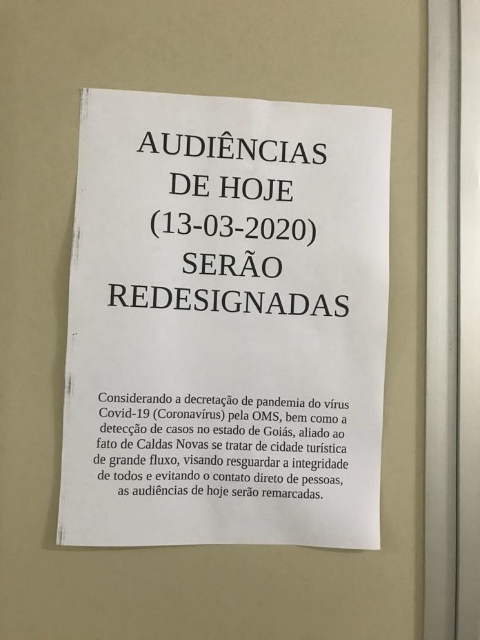 aviso - adiamento