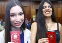 Aprovadas de primeira no Exame da OAB, duas jovens com deficiência visual recebem carteira profissional em Goiás
